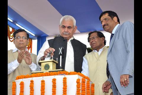 Minister of State for Railways Manoj Sinha watched the arrival of the first broad gauge trial train at Agartala.